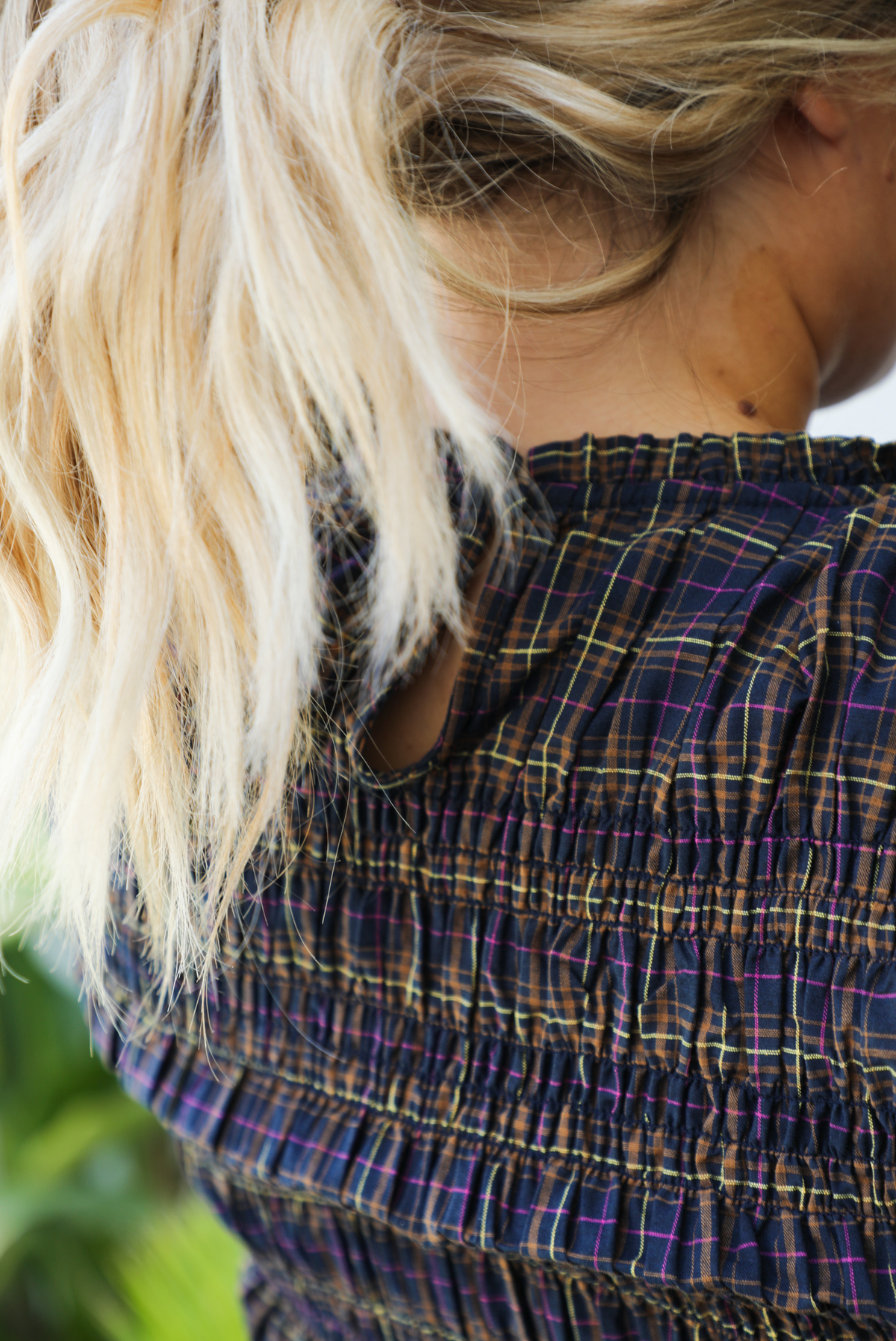 Simply Plaid Dress: Navy/Plaid