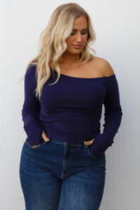Make It Easy Top: Navy
