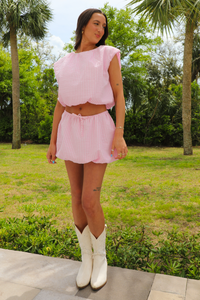 Following You Set: Pink/White Gingham