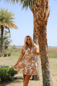 It Takes More Dress: Tan/White
