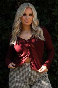 Not So Basic Top: Burgundy