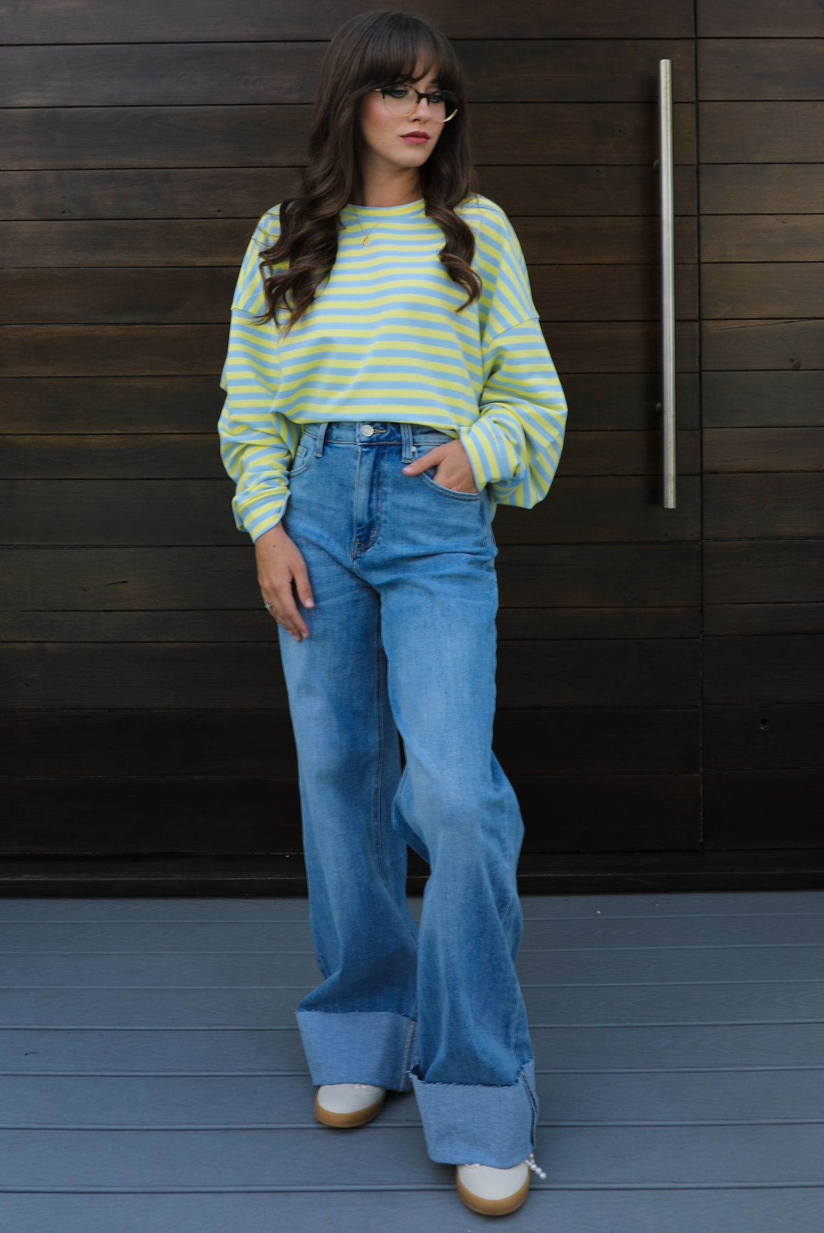 Definitely Not Sweater: Butter Yellow/Blue