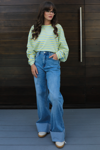 Definitely Not Sweater: Butter Yellow/Blue