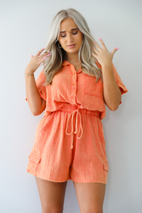 Making Up Romper: Orange