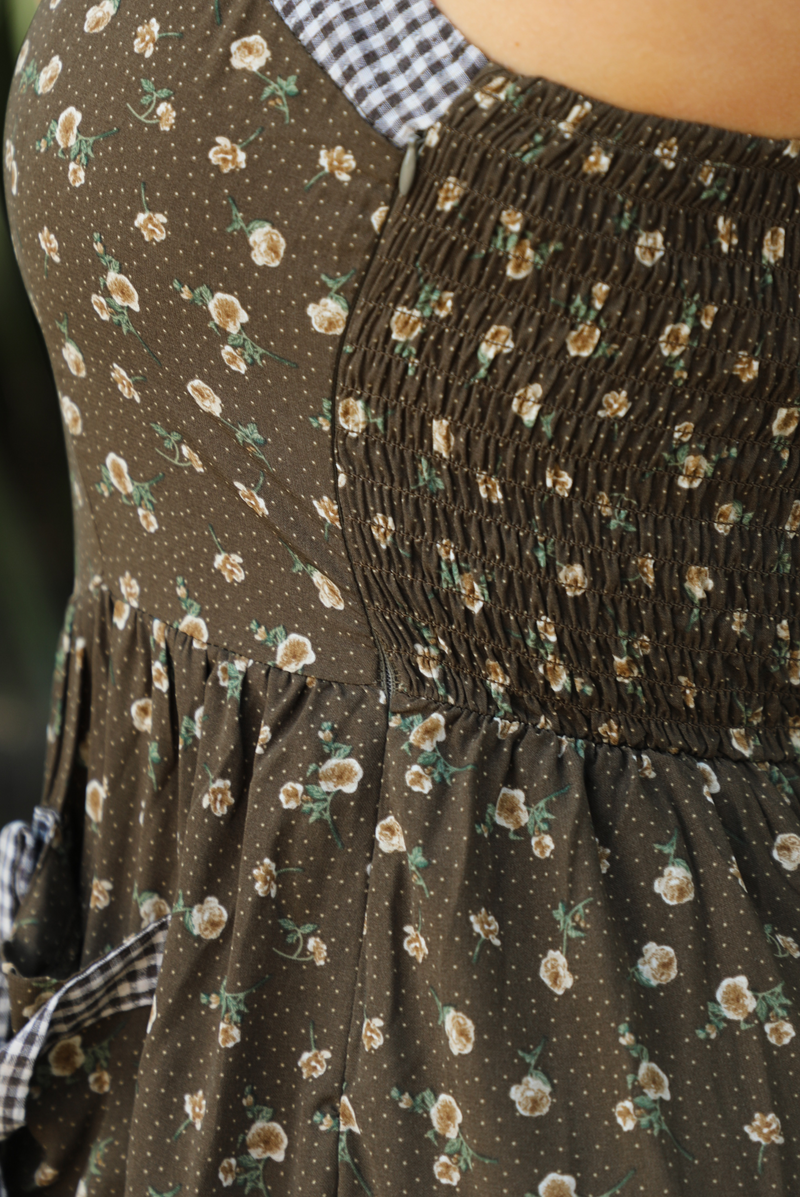 Play Your Part Maxi Dress: Brown/Multi