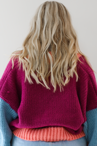 Excited For This Sweater: Maroon/Multi
