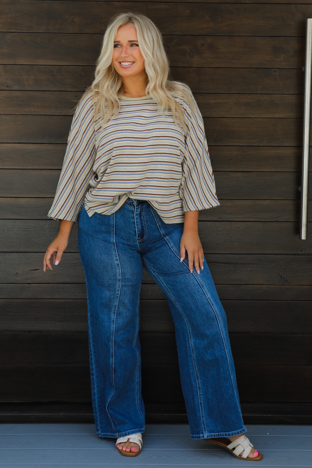 Talk It Out Top: Multi/Striped