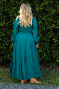 Falling For You Maxi Dress: Teal