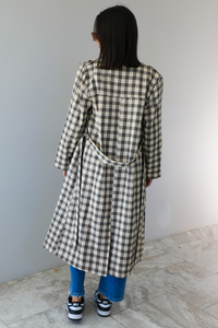 Rome Trench Coat: Brown/Multi