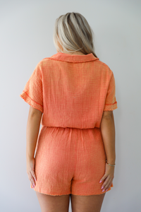 Making Up Romper: Orange