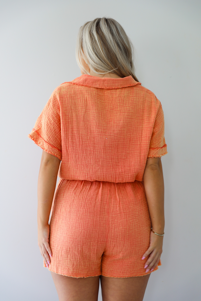 Making Up Romper: Orange