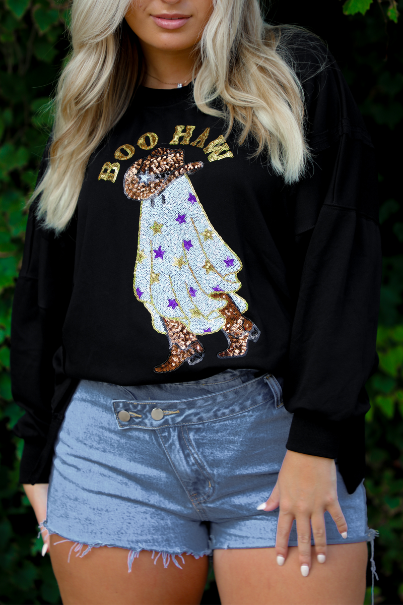 BOOHAW Sweater: Black/Multi