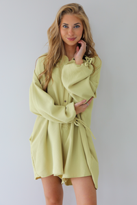 Perfect Style Romper: Chartreuse