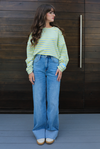 Definitely Not Sweater: Butter Yellow/Blue