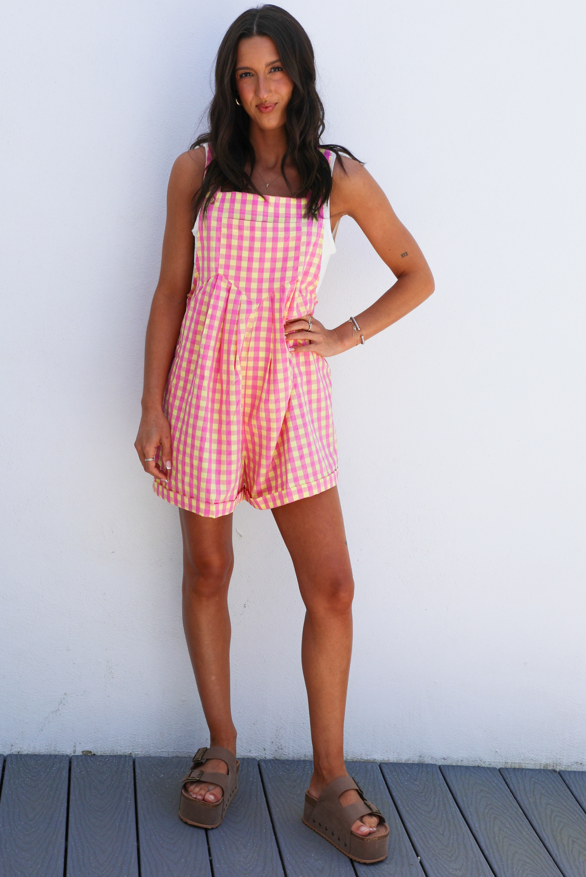 So Sweet Overalls: Pink/Yellow
