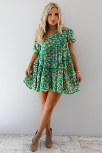 Spread Your Wings Dress: Green/Multi