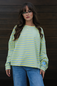 Definitely Not Sweater: Butter Yellow/Blue
