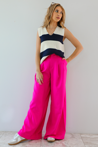 Look This Way Vest: Navy/Cream
