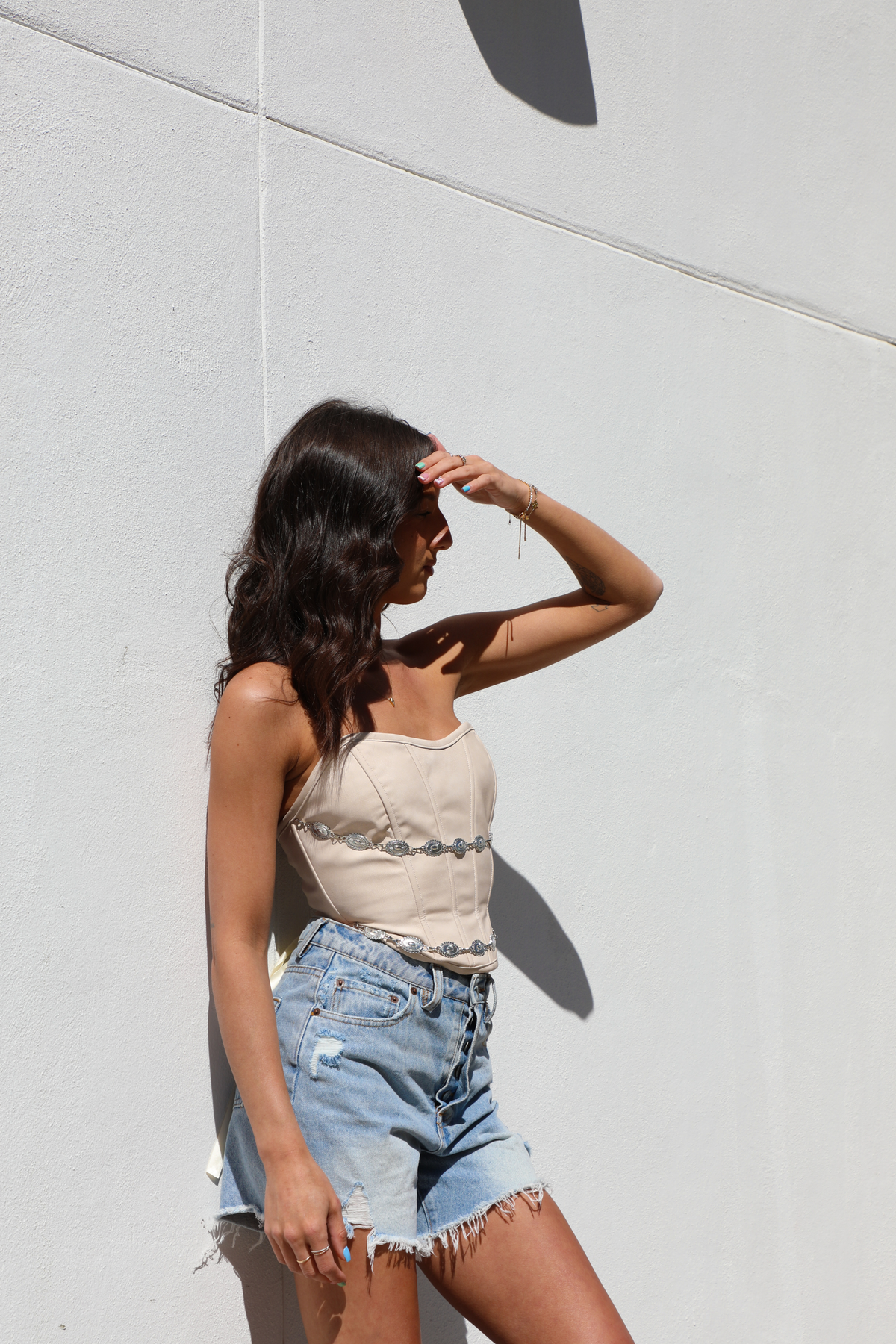 Get You There Corset: Ivory/Silver