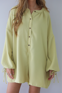 Perfect Style Romper: Chartreuse