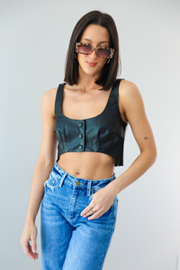 Carry On Crop Top: Black