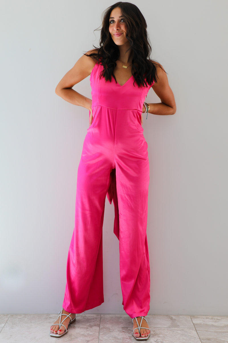 Rooftop Martinis Jumpsuit: Pink