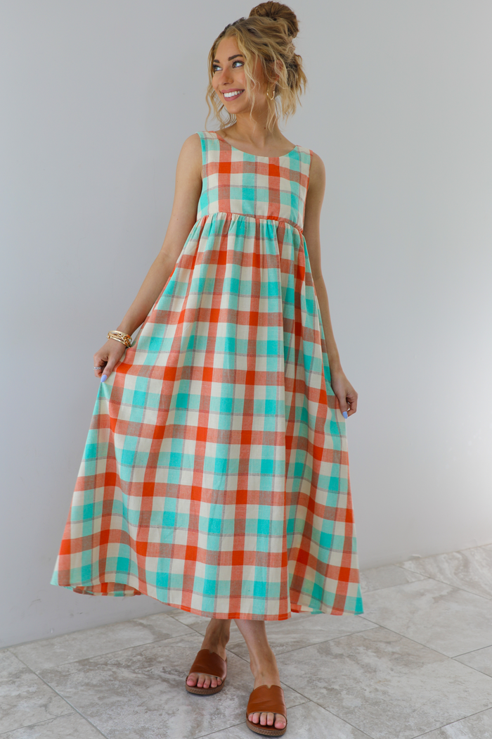 Mississippi Maxi Dress: Turquoise/Multi