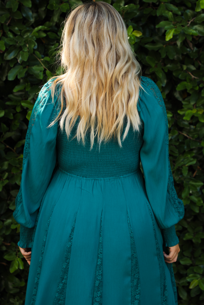 Falling For You Maxi Dress: Teal