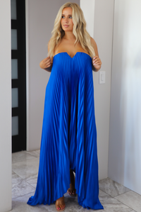 Midnight Dancing Maxi Dress: Royal Blue
