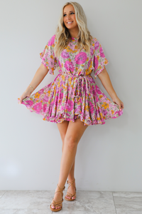 Floral Darling Dress: Pink/Multi
