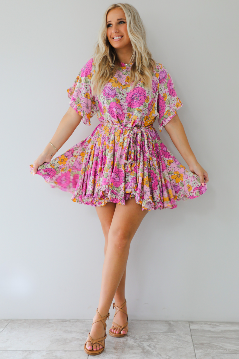 Floral Darling Dress: Pink/Multi