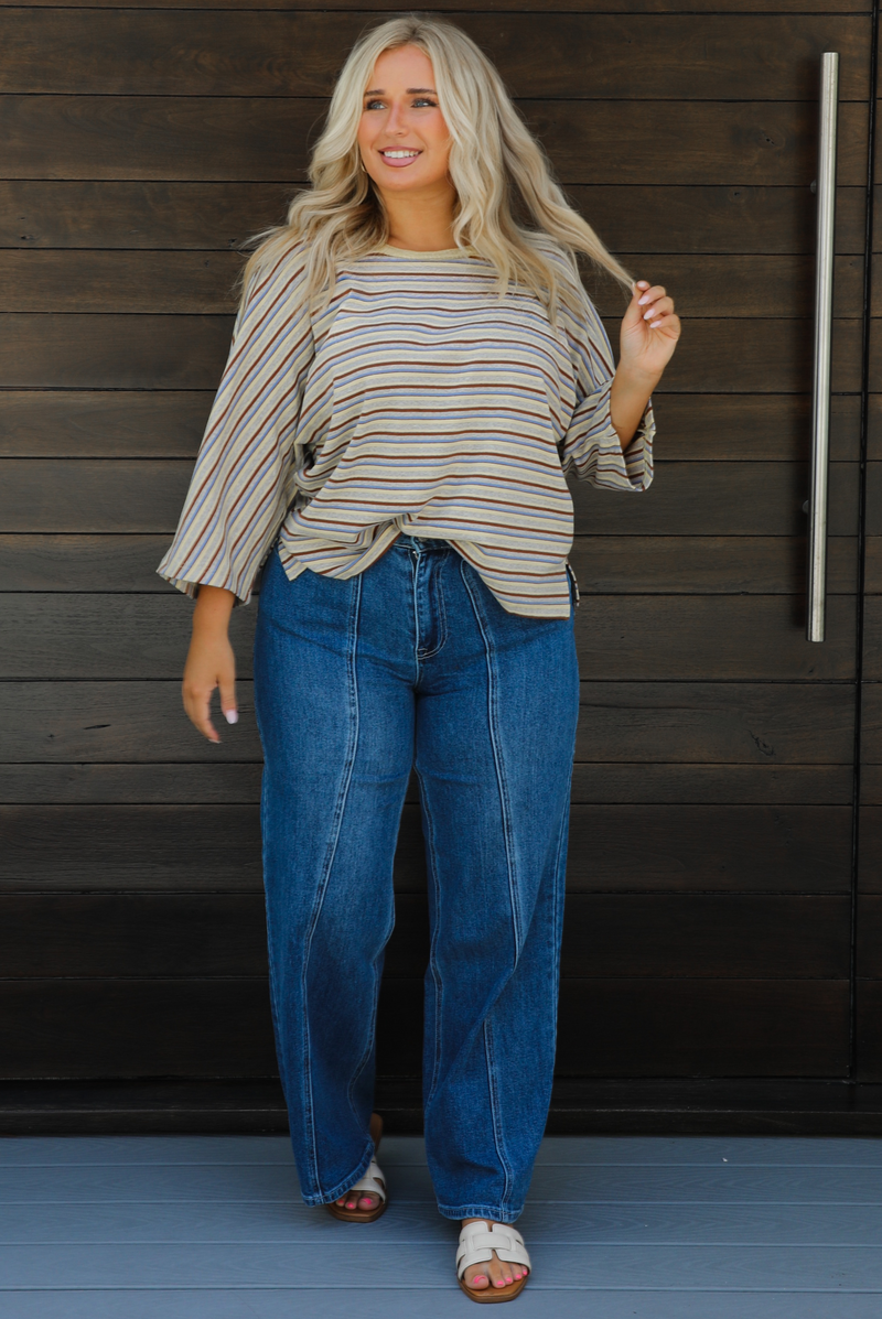 Talk It Out Top: Multi/Striped