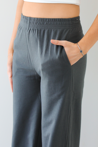 Straight Slit Sweatpants: Charcoal