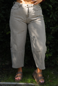 Gather Around Pants: Plaid