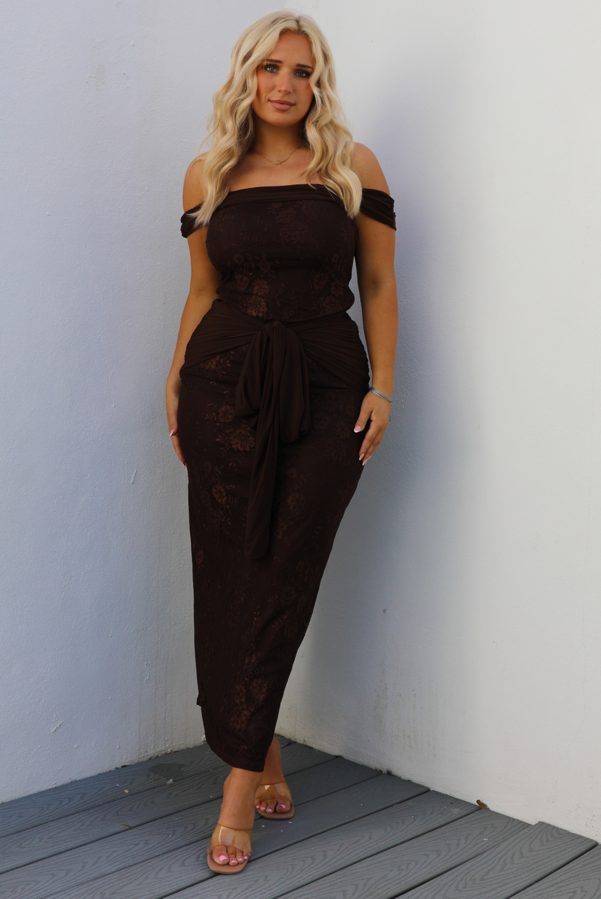 Next Event Maxi Dress: Chocolate