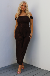 Next Event Maxi Dress: Chocolate