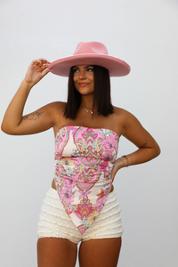 PRE-ORDER: Bandana Top: Pink/Multi