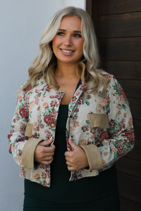 Antique Floral Jacket: Multi/Floral