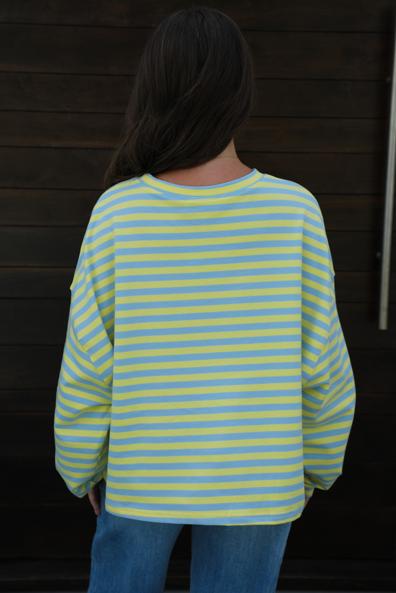 Definitely Not Sweater: Butter Yellow/Blue