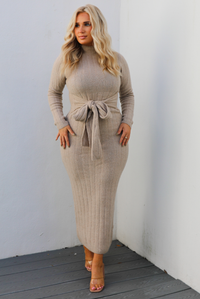 Bring Me Back Maxi Dress: Tan