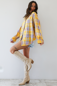 Something Extra Flannel: Yellow/Multi