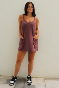PRE-ORDER: Talk To You Athleisure Dress: Maroon