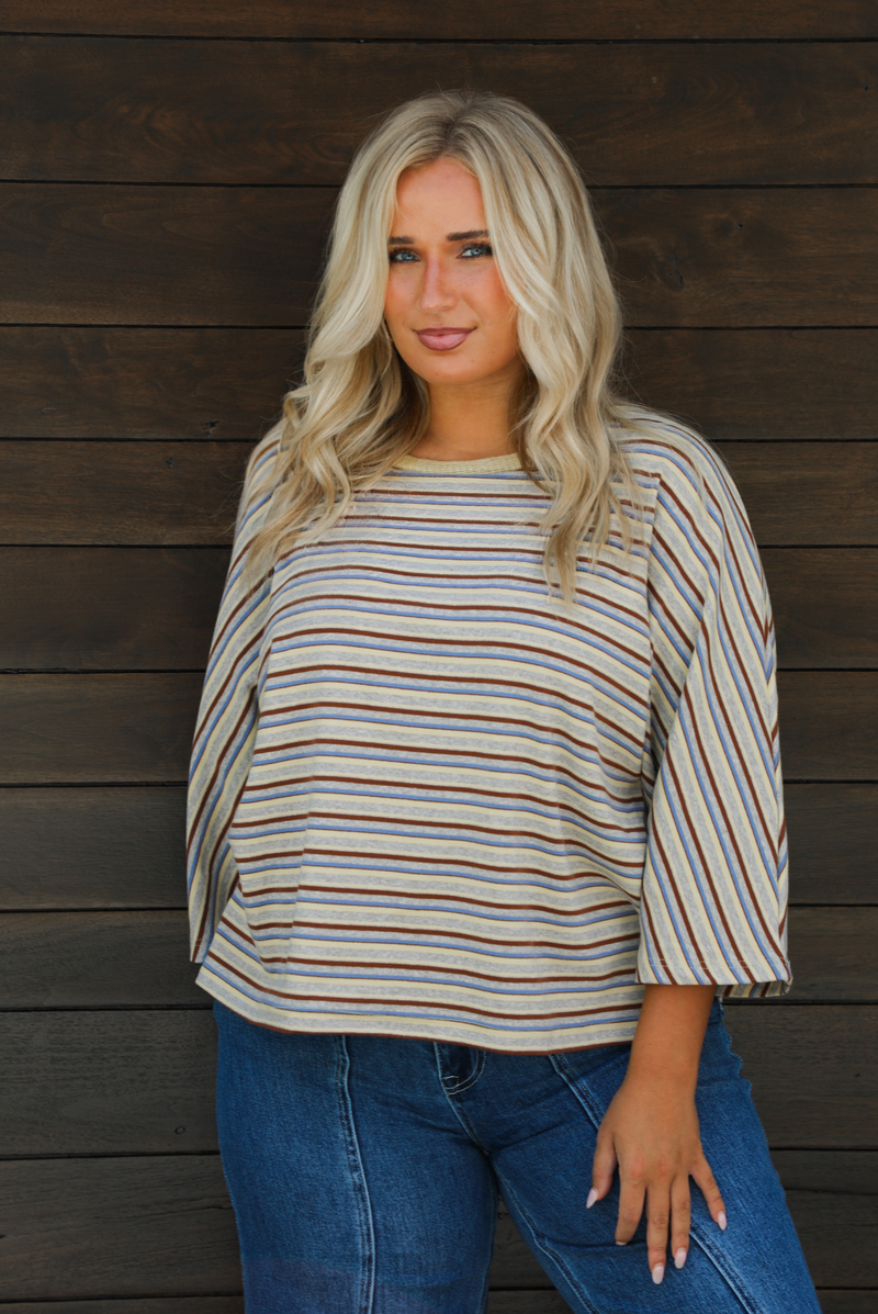 Talk It Out Top: Multi/Striped