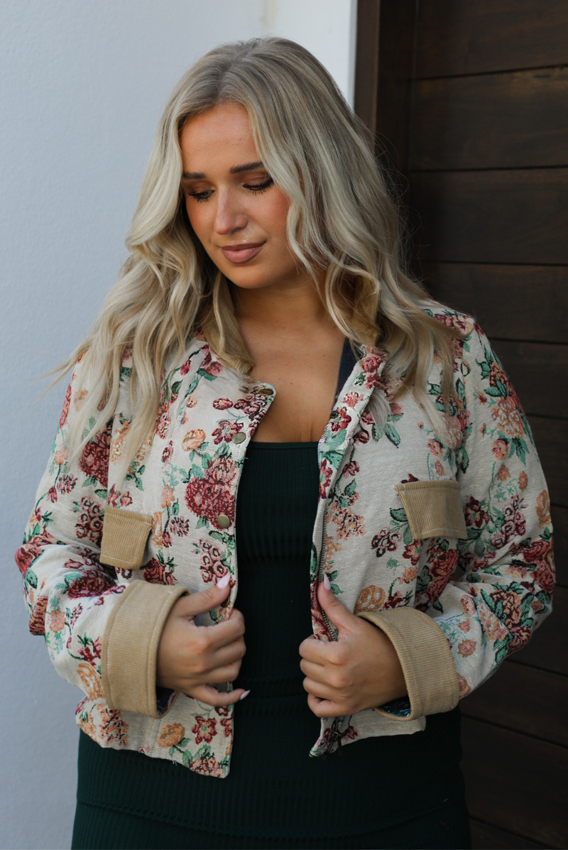 Antique Floral Jacket: Multi/Floral