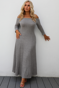 Ready For Fall Maxi Dress: Grey
