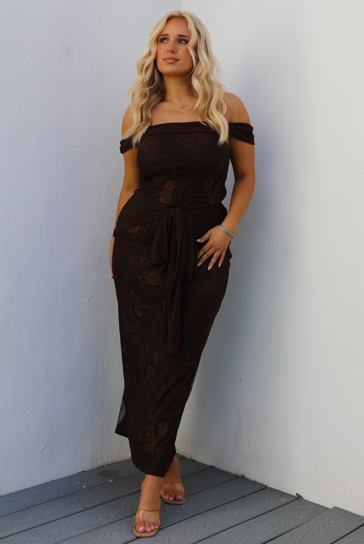 Next Event Maxi Dress: Chocolate