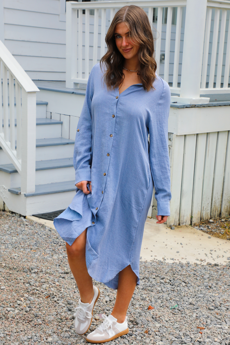 Ever Since You T-Shirt Dress: Denim