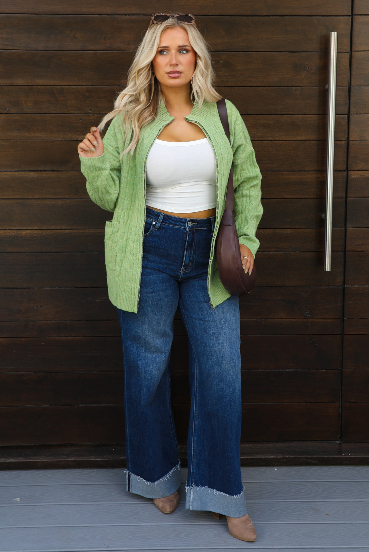 Everything You Need Cardigan: Green