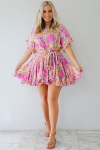 Floral Darling Dress: Pink/Multi