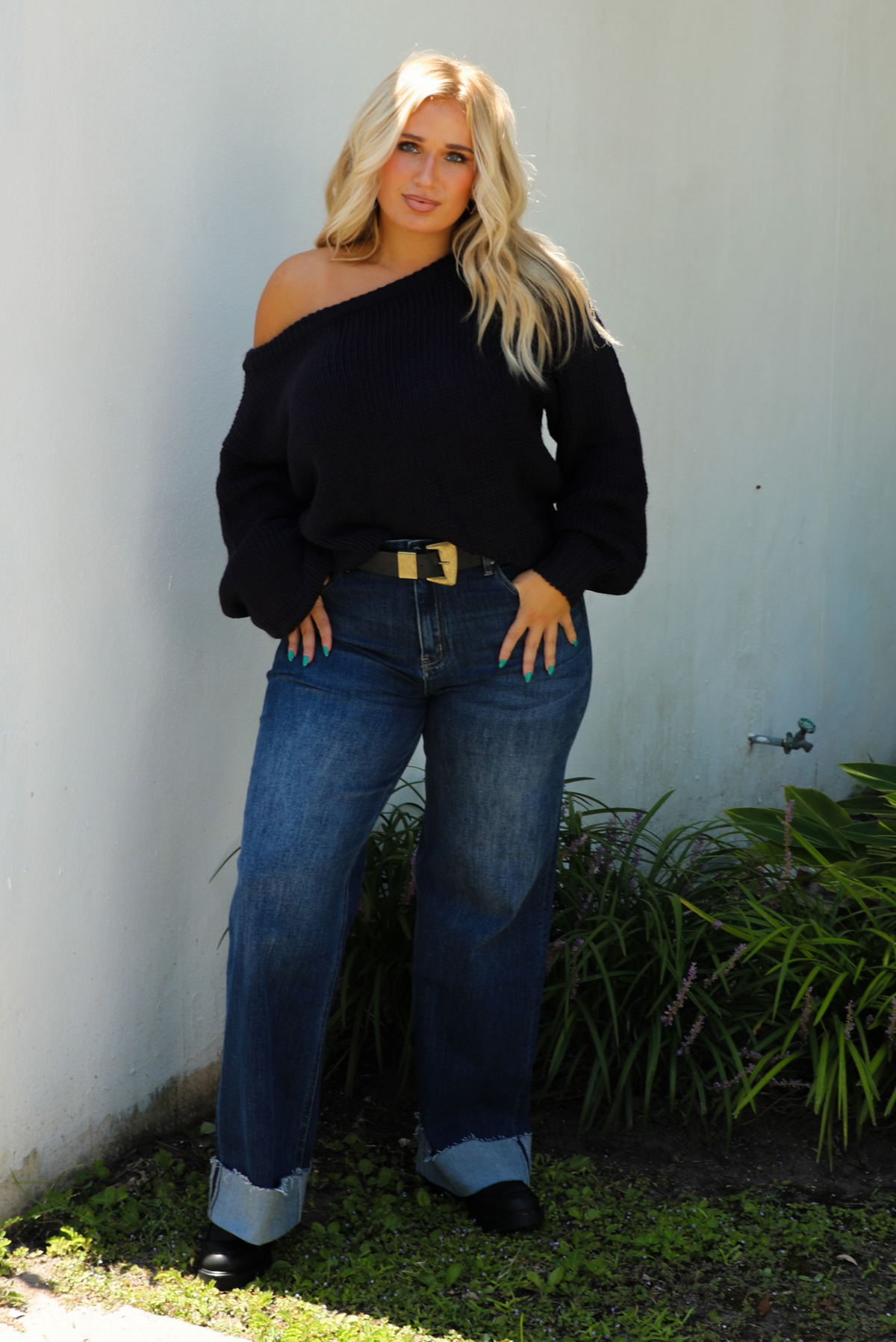Think About It Sweater: Navy